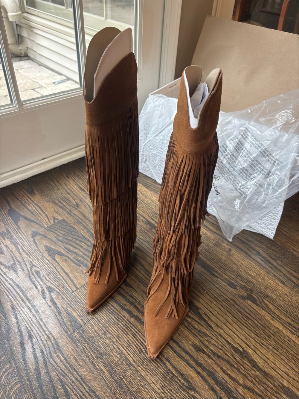 Steve Madden KINZEE FRINGE CHESTNUT SUEDE - Picture 6 of 8